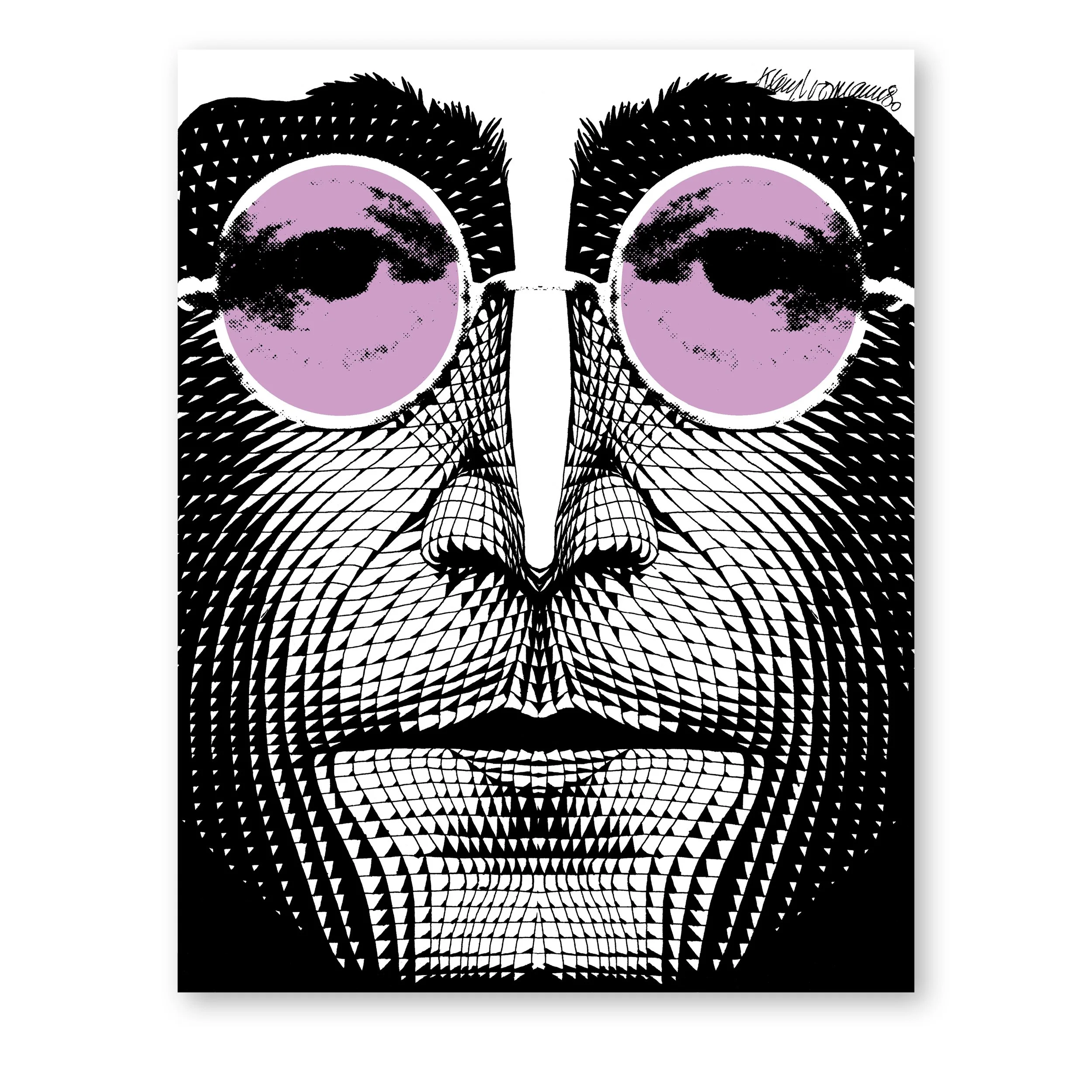 John Lennon Silkscreen by Klaus Voormann — The Waverly Press